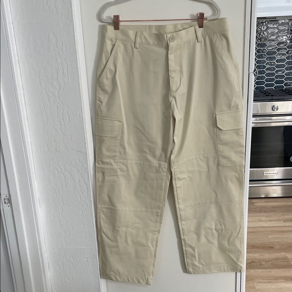 Zara Men's Beige Cargo Pants | 34
